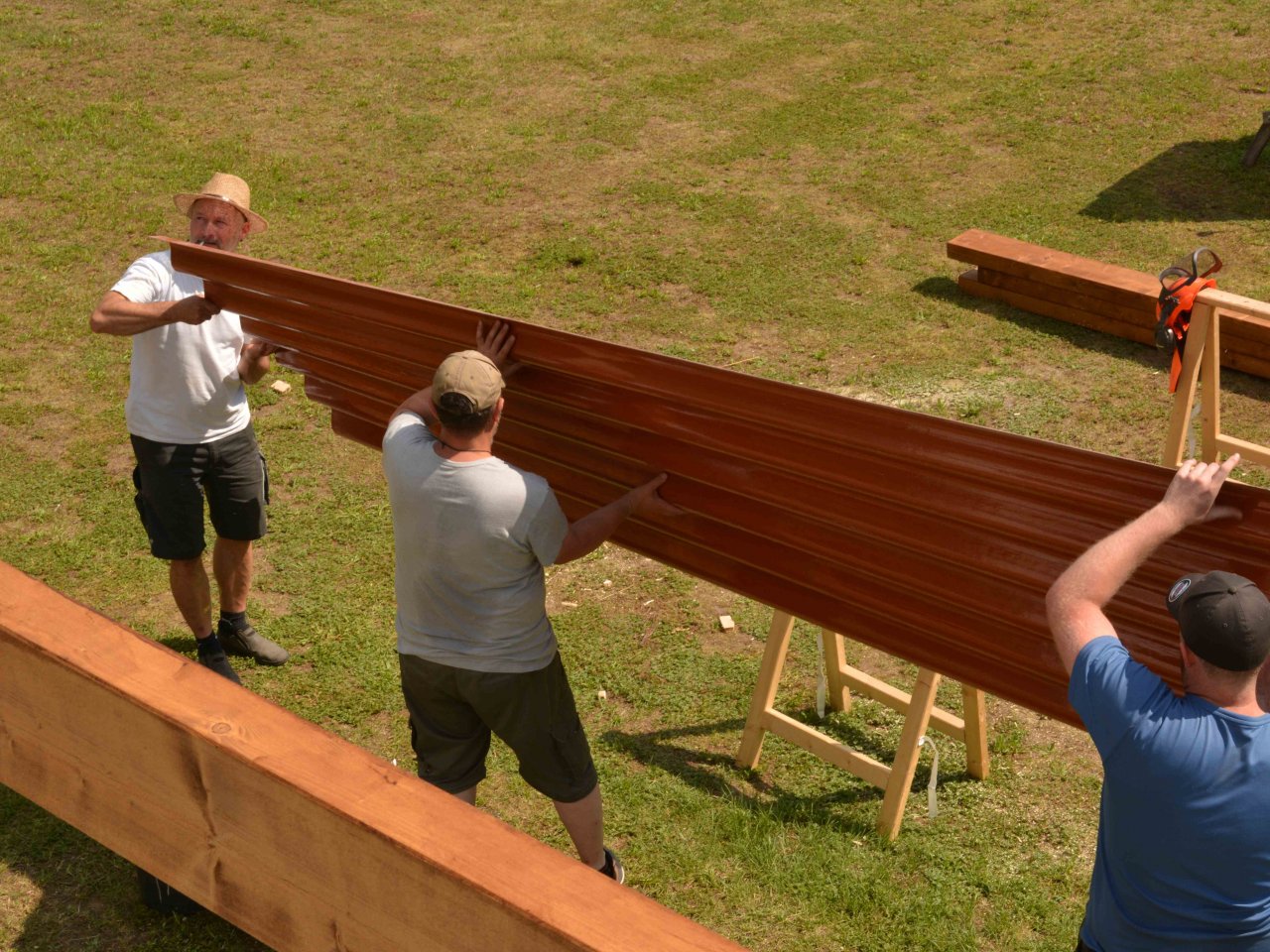 Bau des Containerdaches 2020