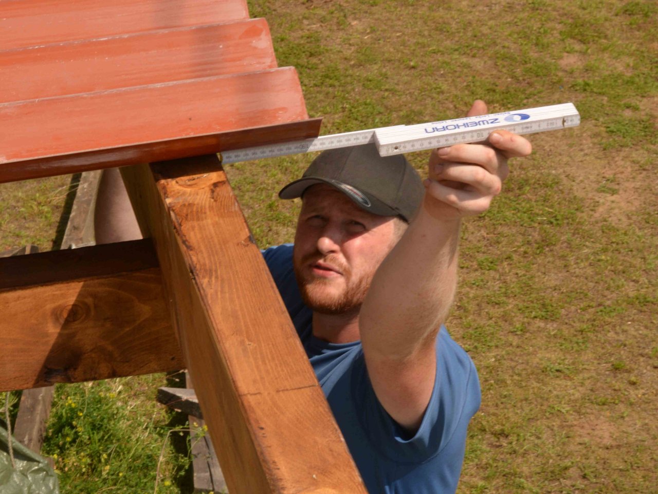 Bau des Containerdaches 2020