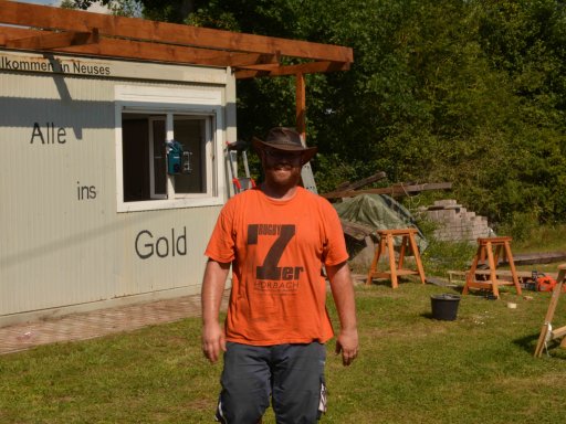 Bau des Containerdaches 2020